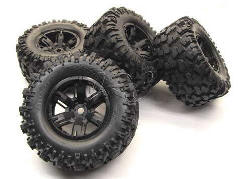 X Maxx Wheels And Tires 8s Factory Glued Assembled Set 4 New Traxxas