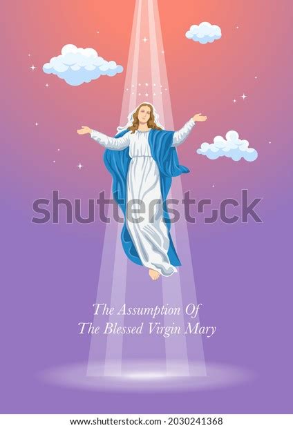 Illustration Assumption Blessed Virgin Mary Stock Vector Royalty Free 2030241368 Shutterstock