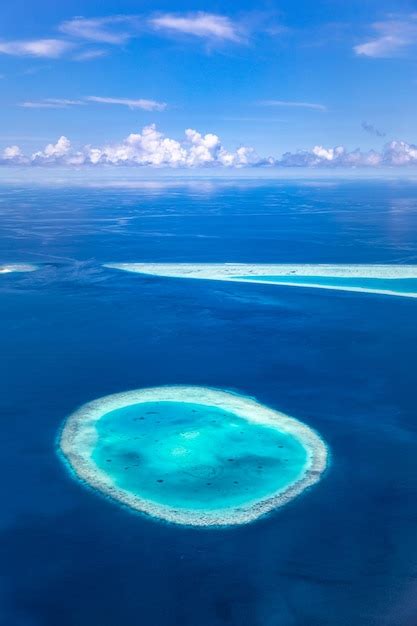 Premium Photo | Aerial ocean view of maldives atolls, world top beauty ...