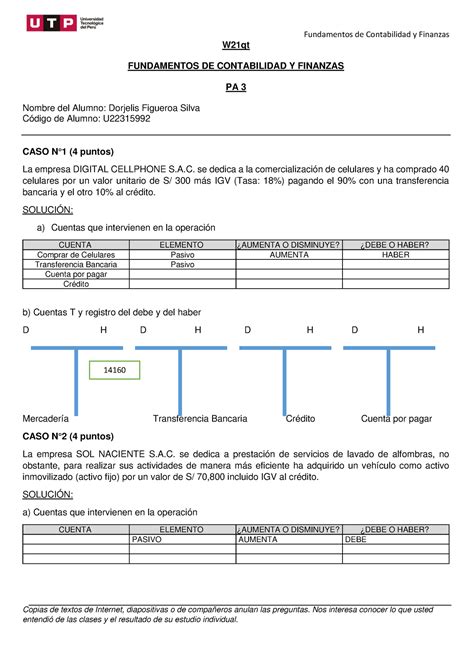 Semana Pa Partida Doble Dorjelis Figueroa Fundamentos De