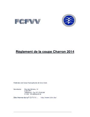 Fillable Online Charron Fcfvv R Glement De La Coupe Charron 2006 F D