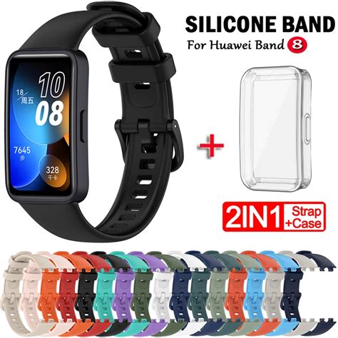 Correa Y Funda De Silicona Para Huawei Band Pulsera De Reloj Cubierta