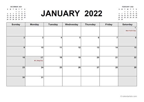 Blank calendar printable 2022 - osesystems