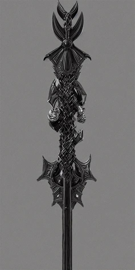 A Black And Silver Sword Skull Crest Ornament Stable Diffusion