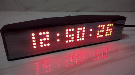 Led Matrix Clock With Max7219 Dot Led Matrix Module Youtube