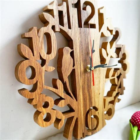 Wall Wooden Clock Handmade Clock Gift for him her Scroll | Etsy ...