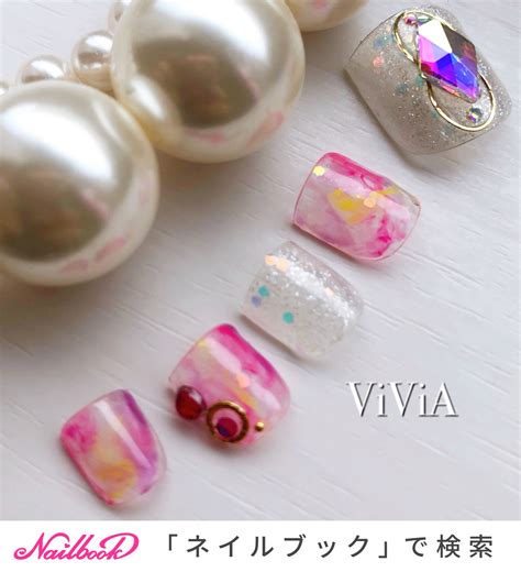 夏 オールシーズン 海 リゾート フット Nail ViViA ネイル ビビア のネイルデザイン No 4417741 ネイルブック