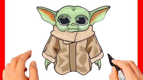 Como Dibujar A Baby Yoda De Mandalorian YouTube