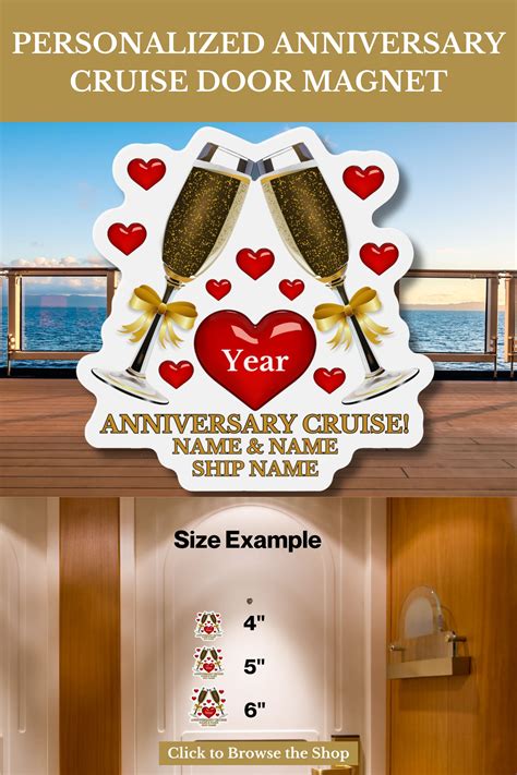 Personalized Anniversary Cruise Door Magnet Anniversary Magnets