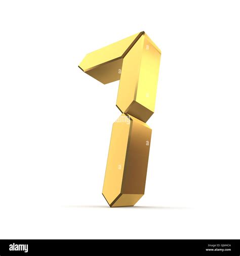 Shiny Number 7 Lcd Look Gold Stock Photo Alamy