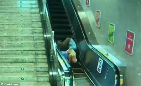 Pensioner Is Dragged By A Moving Escalator By His Head Daily Mail Online