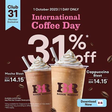 Baskin Robbins International Coffee Day Promotion 31 OFF Cappuccino