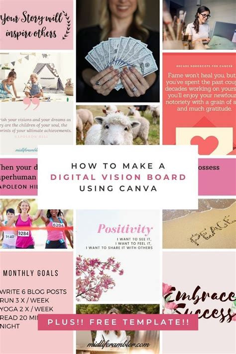 How To Make A Powerful Digital Vision Board Online [ Free Canva