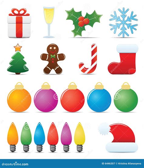 Christmas Icon Set Stock Vector Illustration Of Computer 6446307