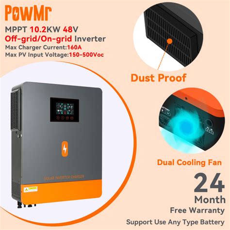 New ArrivalPowMr 8 2KW 10 2KW Hybrid Inverter 48v Inverter Hybrid Off