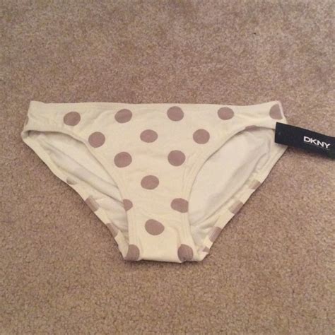 Dkny Swim Dkny Cream Polka Dot Swim Bikini Bottom Poshmark