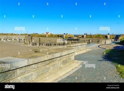 View Of The Walls Of Halifax Citadel Nova Scotia Canada Stock Photo