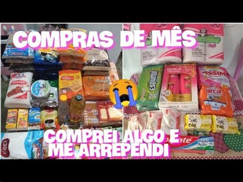 COMPRAS DE MÊS COMPREI ALGO E ME ARREPENDI YouTube