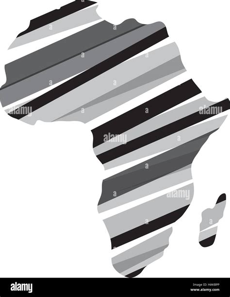 Africa Map Silhouette Icon Vector Illustration Graphic Design Stock