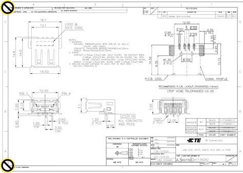 1734082 Drawing Datasheet By Te Connectivity Amp Connectors Digi Key