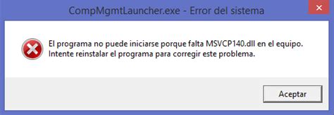 ᐈ SOLUCIÓN El Programa no puede iniciarse falta msvcp140 dll 2025