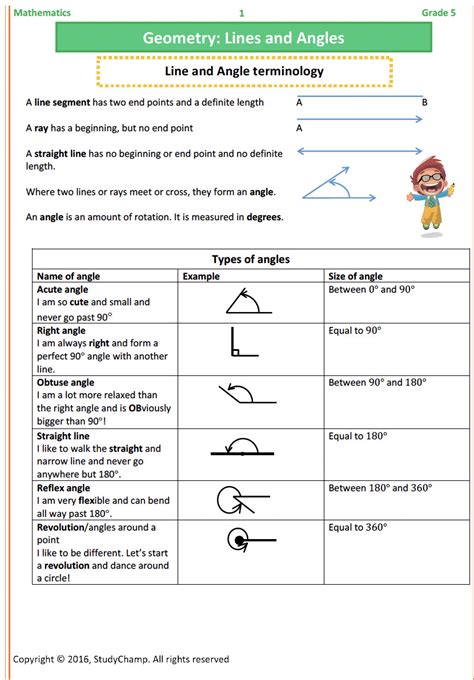 5th Grade Geometry Angles Worksheet Geometry Worksheets