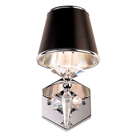 Manhattan 13 High Black And Chrome Crystal Wall Sconce Set Of 2 672v4 Lamps Plus