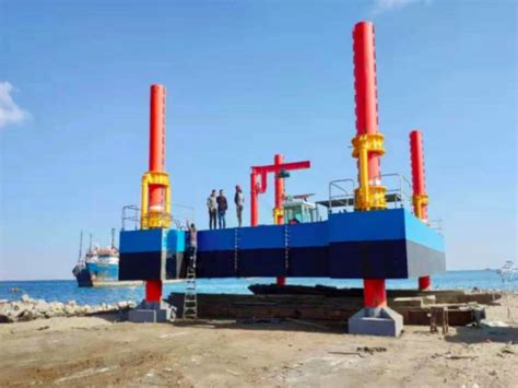 Self Propelled Jack Up Barge For Crane Lifting Modular Pontoon Barge