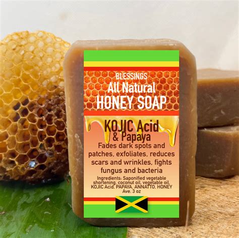 Honey Kojic Papaya Soap Blessings All Natural Jamaica