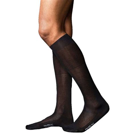 Falke No4 Pure Silk Knee High Socks Black In 2020 Falke Knee High