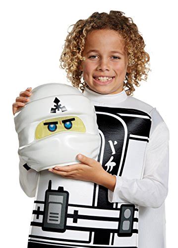 Disguise Zane Lego Ninjago Movie Classic Costume, White, Medium (7-8 ...