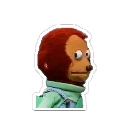 monkey puppet meme sticker hilarious gift awkward side eye funny
