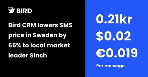 Bird Formerly Messagebird Blog Bird Crm Lowers Sms Price In Sweden