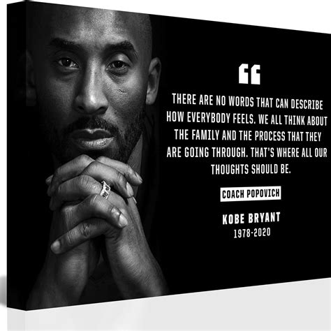 Typtek Kobe Bryant Black Inspirational Basketball Quote Wall Art Print