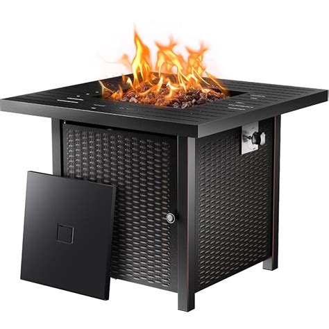 Buy Ciays Propane Fire Pits 32 Inch Outdoor Gas Fire Pit 50000 Btu Steel Fire Table With Lid