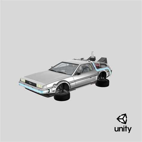 DeLorean Flying 3D Model $169 - .max .obj .c4d .ma .upk .unitypackage .fbx - Free3D