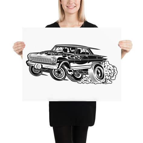 Gasser Drag Car Drawings