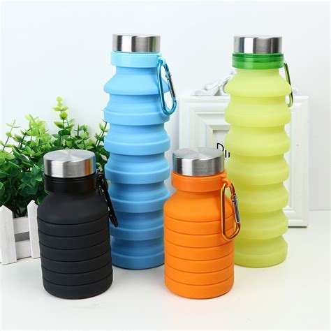 Botol Minum Lipat Spiral Tumbler Silikon Food Grade H334 550ml