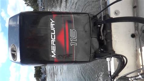 Idle On 1996 Mercury 115hp 2 Stroke OIl Injected Outboard Motor YouTube