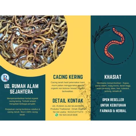 Jual Cacing Kering Murni Lumbricus Rubellus Gr Kemasan Super Hemat