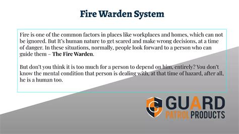 Fire Warden System PPT