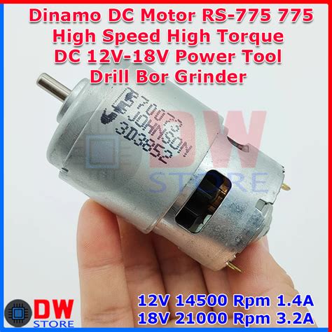 Jual Dinamo DC Motor RS 775 775 18V 12V 24V High Speed High Torque