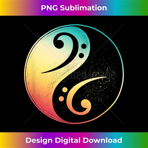 Yin Yang Bass Guitar Bohemian Sublimation Digital Download Inspire