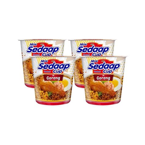 Jual Sedaap Mie Instan Goreng Cup 4 X 85 Gr Shopee Indonesia