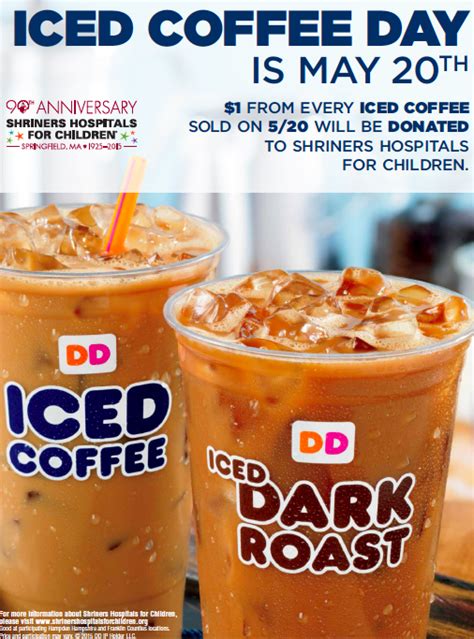 Dunkin Donuts Iced Coffee Day On May To Benefit Shriners Hospital