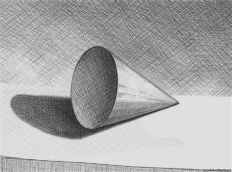Рисунок конуса карандашом - 57 фото