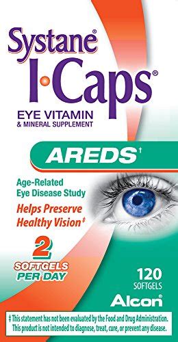 Systane Icaps Eye Vitamin Mineral Supplement Areds Formula