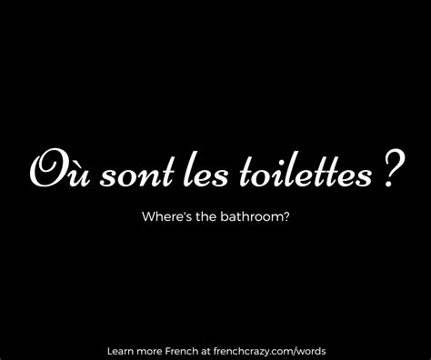 O Sont Les Toilettes In French Frenchcrazy