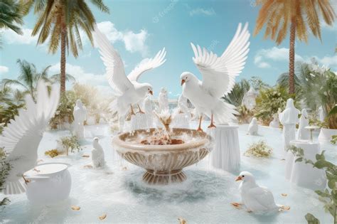 Premium AI Image | Paradise in Heaven Religion Bible God Jesus Christ ...