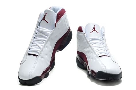 Nike Air Jordan 13 Burgundy Nike Air Jordan 13 Retro White And Burgundy